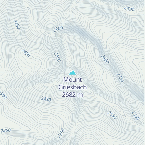 Map of Mount Griesbach