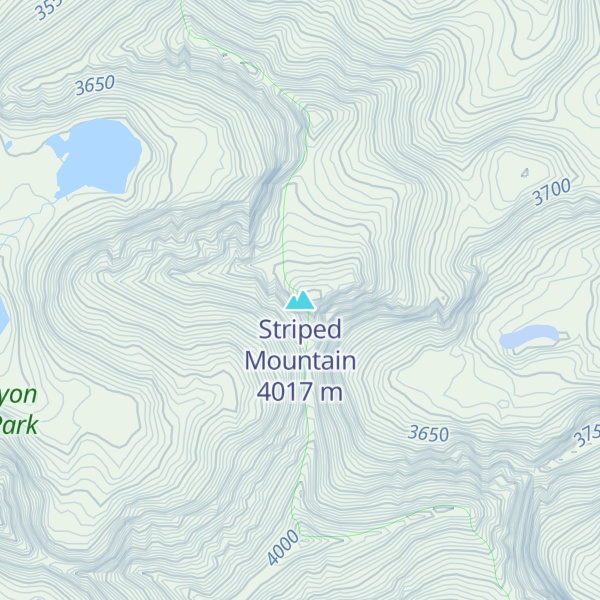Map of Striped Mountain