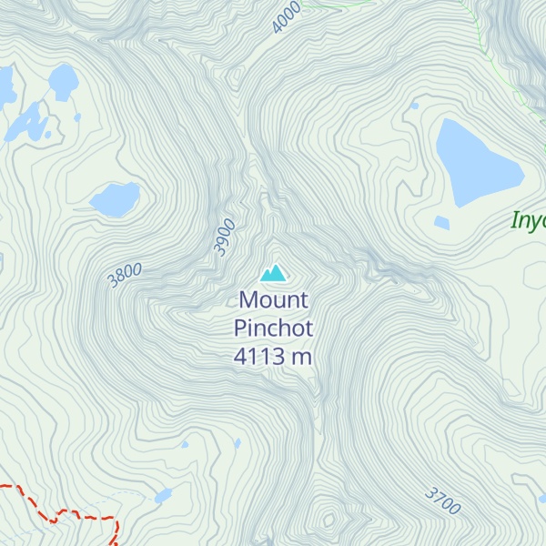 Map of Mount Pinchot