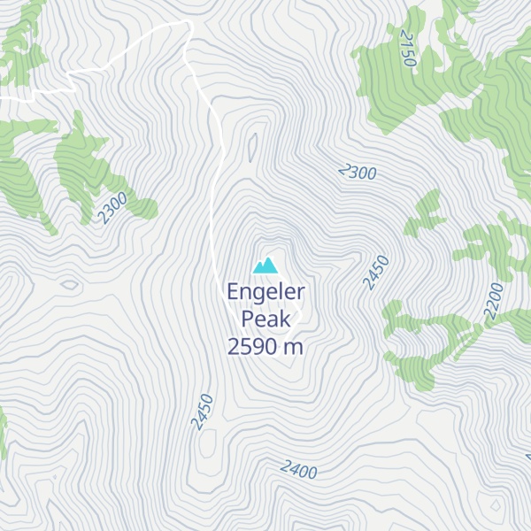 Map of Engeler Peak