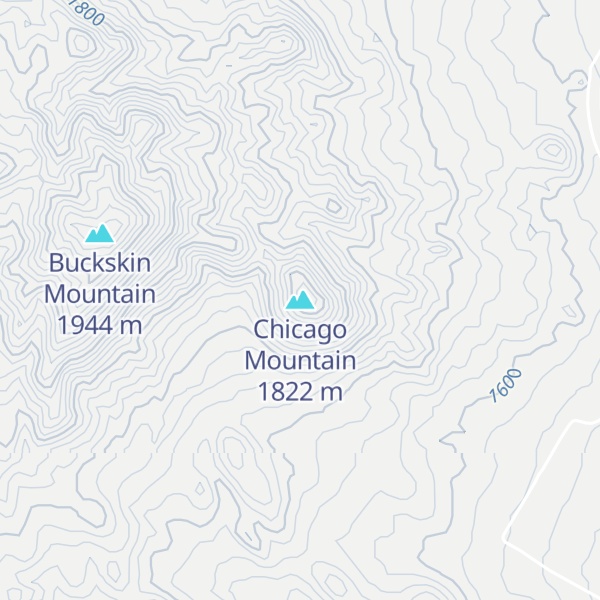 Map of Chicago Mountain