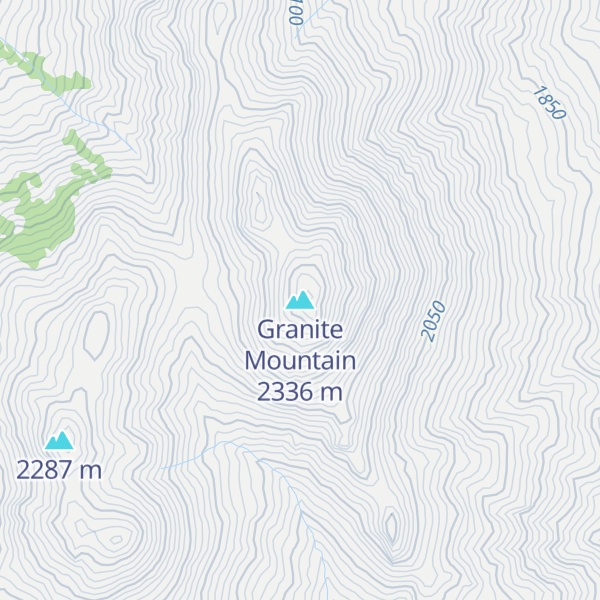 Map of Granite Mountain
