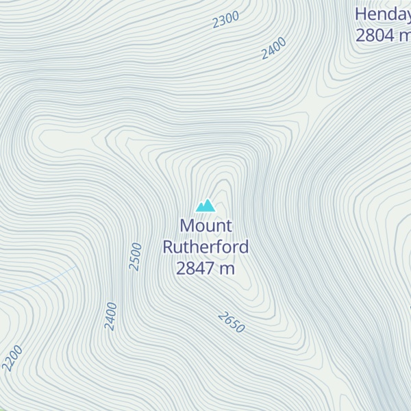 Map of Mount Rutherford