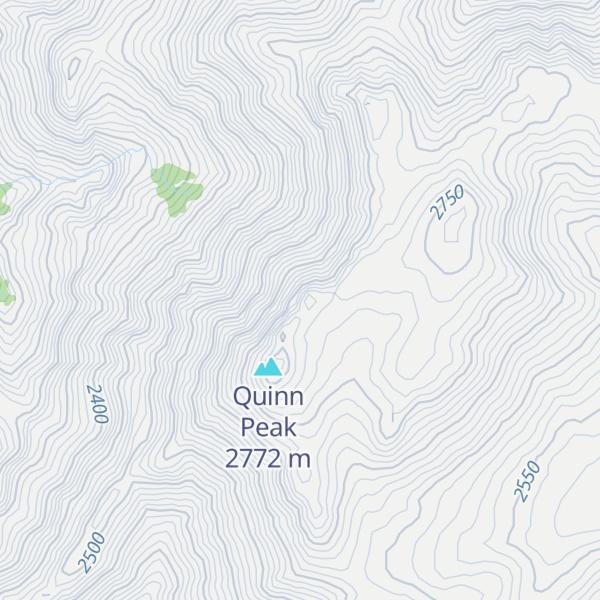 Map of DeLong Peak