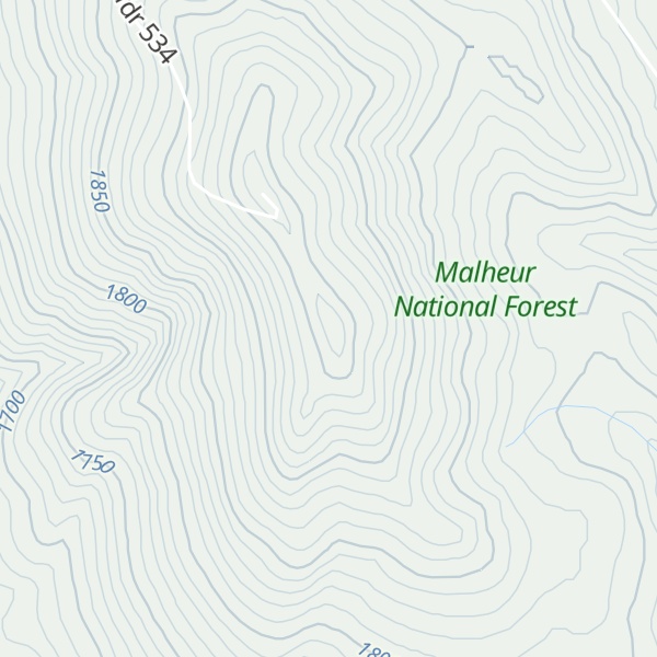 Map of Antelope Mountain