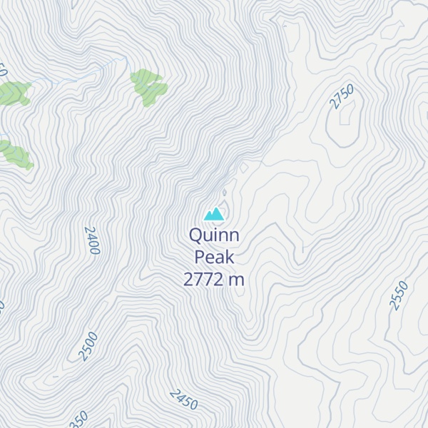 Map of Quinn Peak