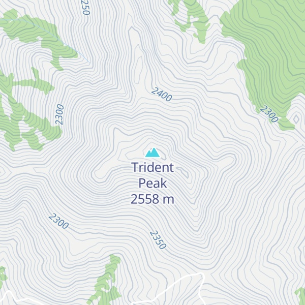 Map of Trident Peak