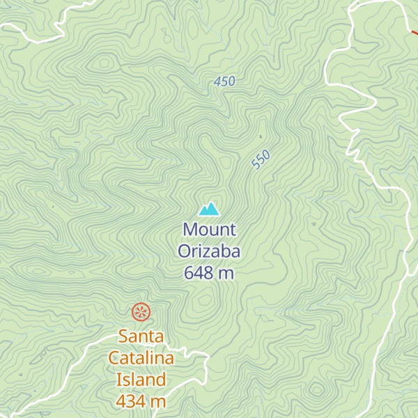 Map of Mount Orizaba