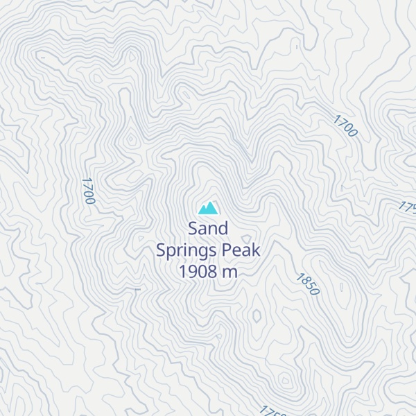 Map of Sand Springs Peak