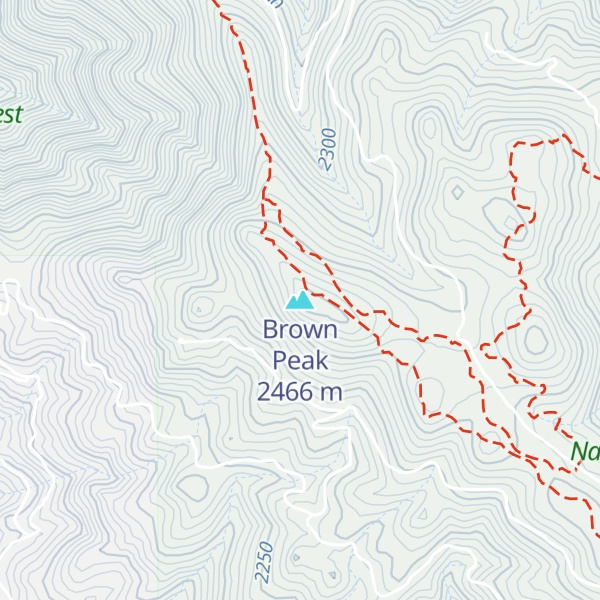 Map of Brown Peak