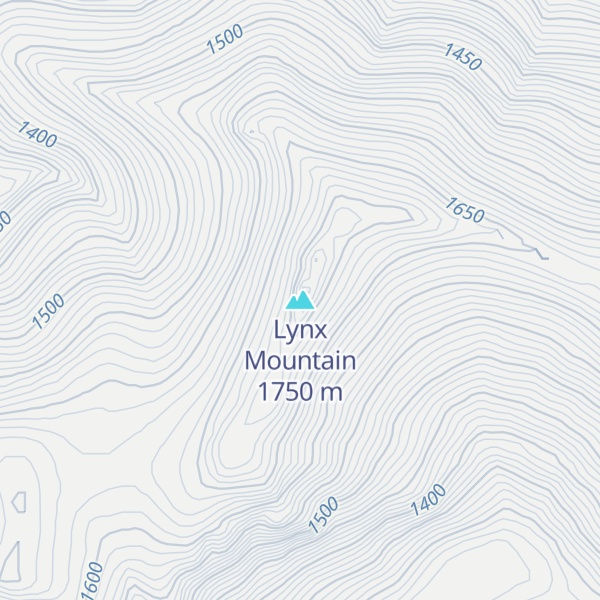 Map of Lynx Mountain