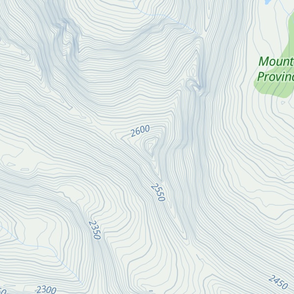 Map of Frontier Peak