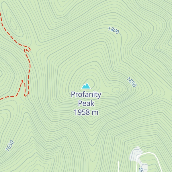 Map of Profanity Peak