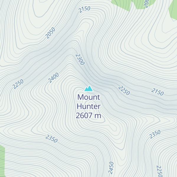 Map of Mount Hunter