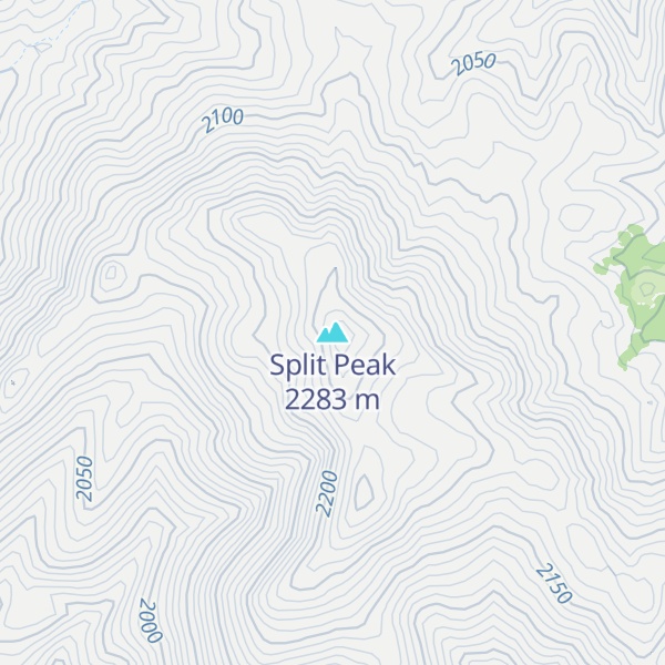 Map of Split Peak