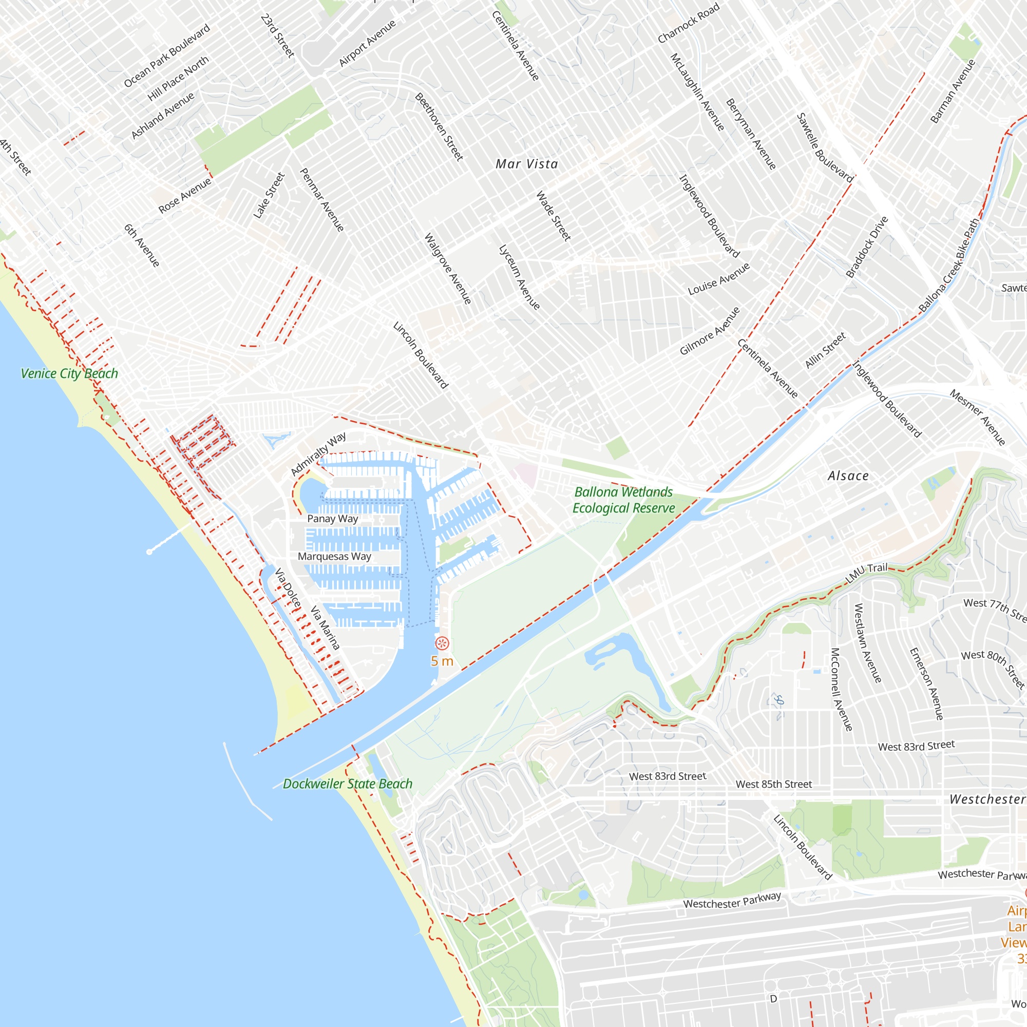 Marina Del Rey Visitor Information Center map