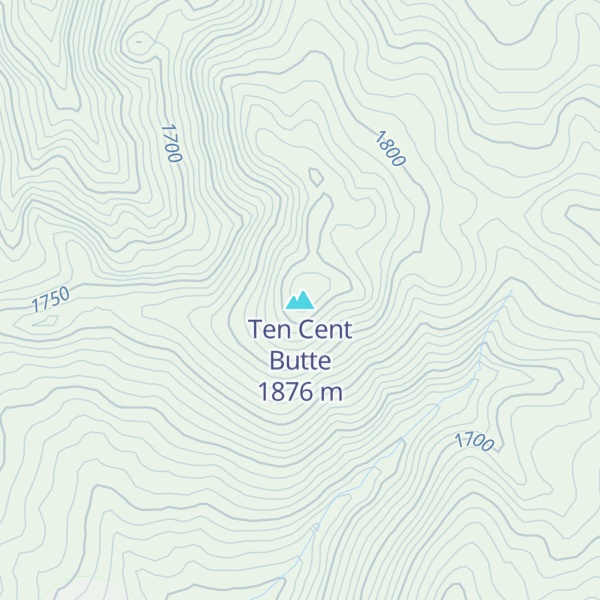 Map of Ten Cent Butte
