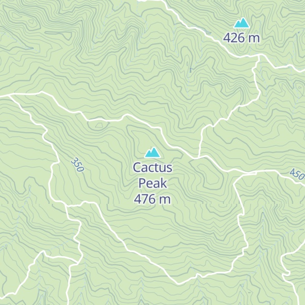 Map of Cactus Peak