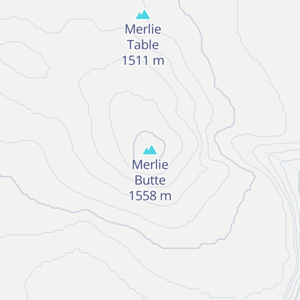 Map of Merlie Butte