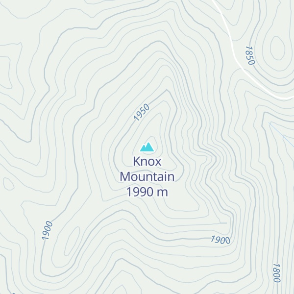 Map of Knox Mountain