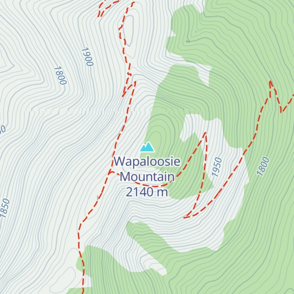 Map of Wapaloosie Mountain