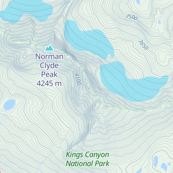 Map of Middle Palisade