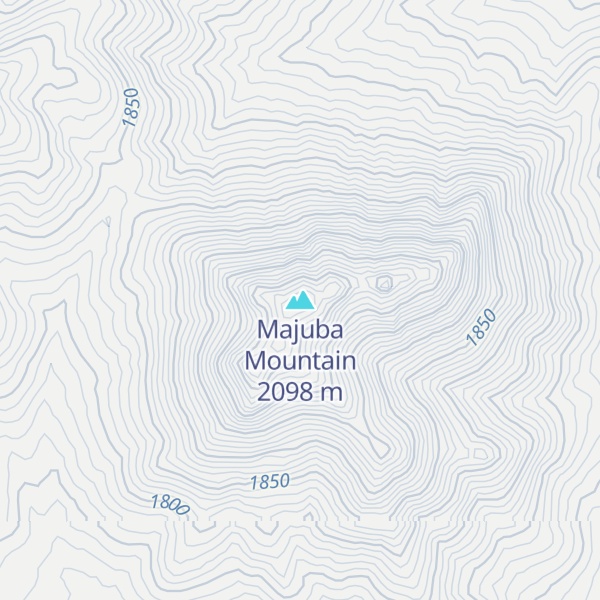 Map of Majuba Mountain
