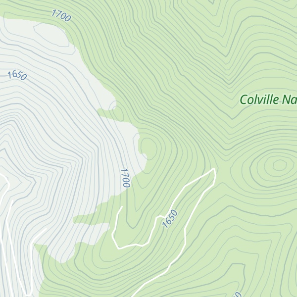 Map of Tonasket Mountain