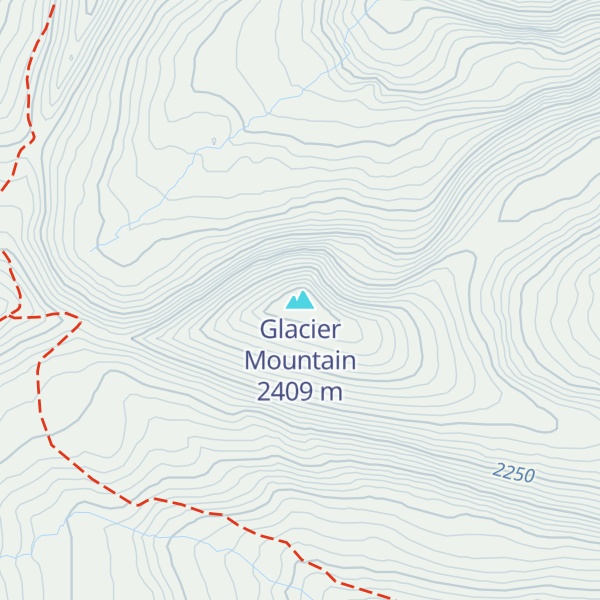 Map of Glacier Mountain
