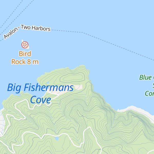 Map of Blue Cavern Point