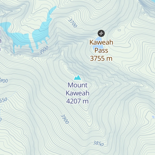 Map of Mount Kaweah