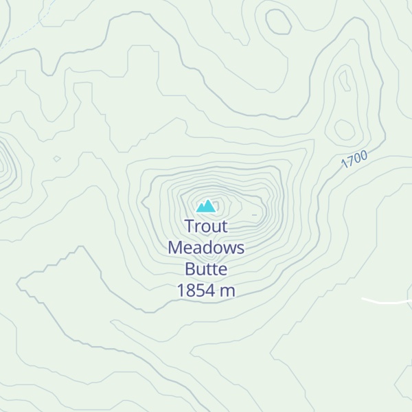 Map of Trout Meadows Butte