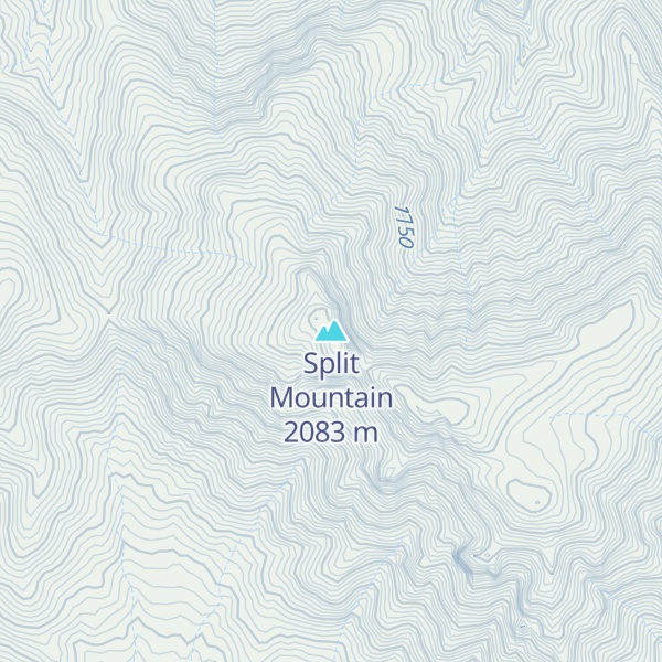Map of Split Mountain