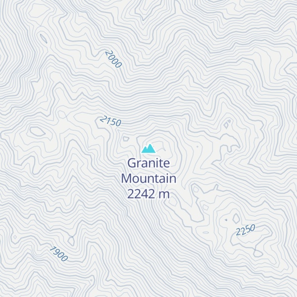 Map of Granite Mountain