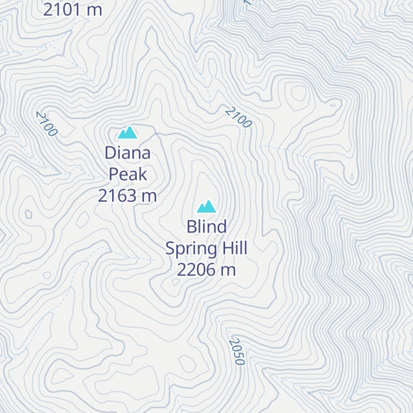 Map of Blind Spring Hill
