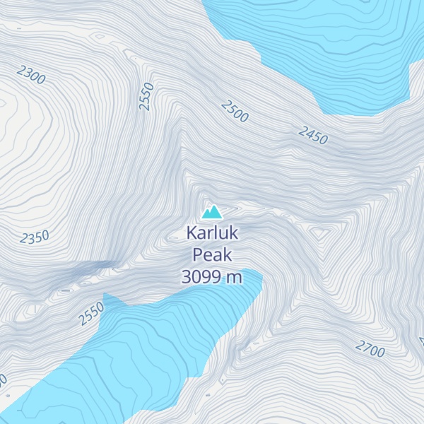 Map of Karluk Peak