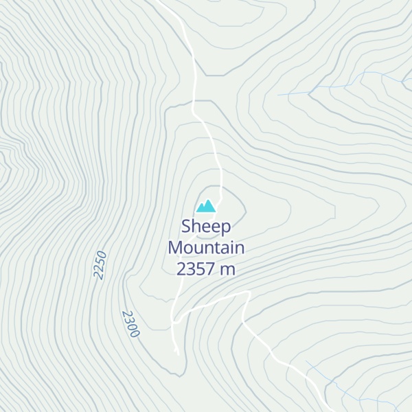Map of Sheep Mountain