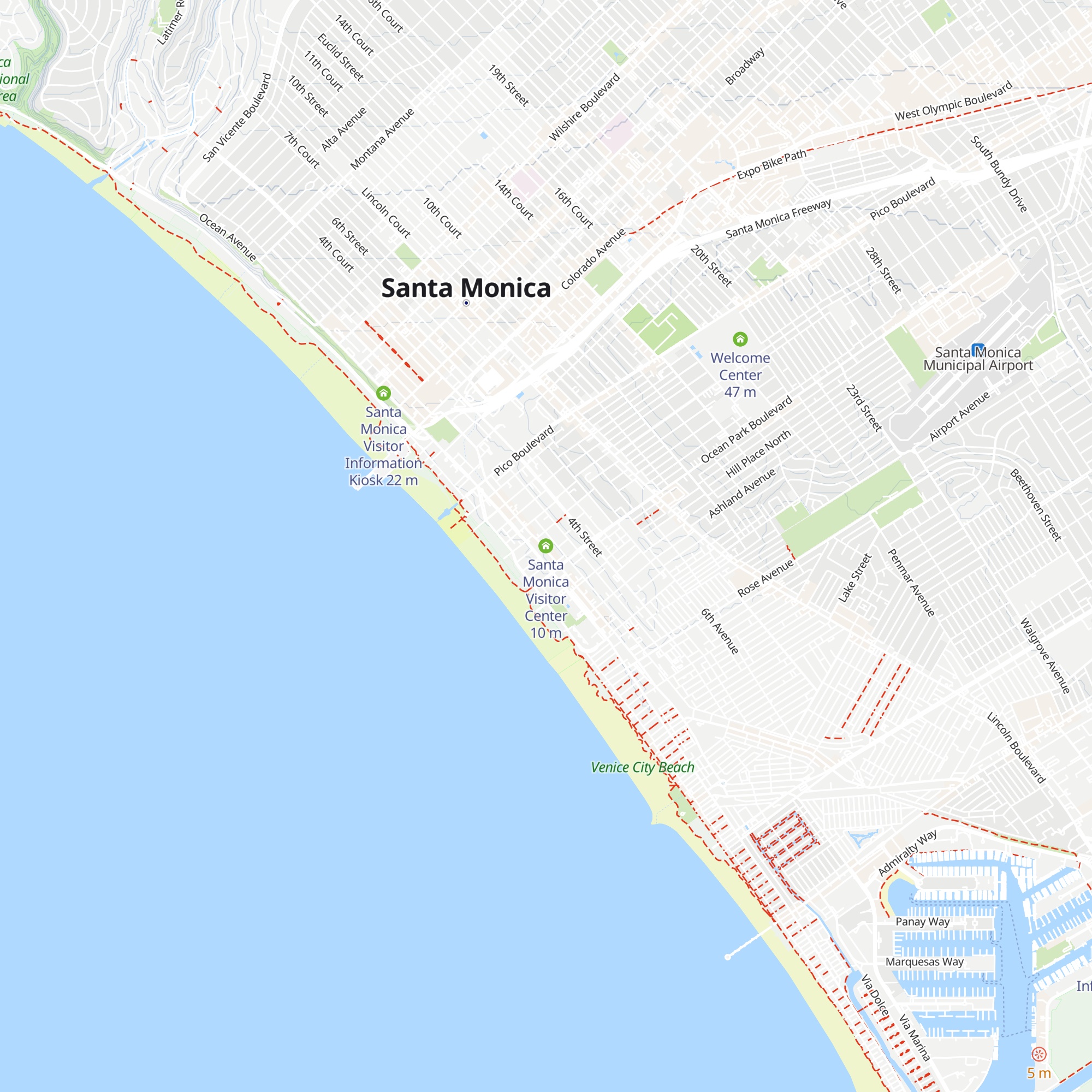 Santa Monica Visitor Center map