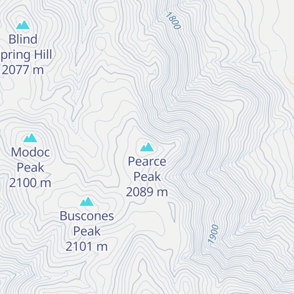 Map of Pearce Peak
