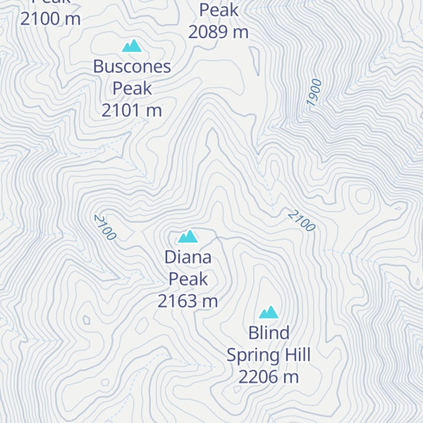 Map of Anderson Peak