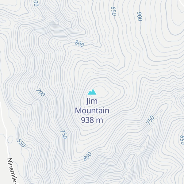 Map of Jim Mountain