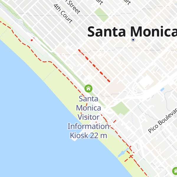 Map of Santa Monica Visitor Information Kiosk