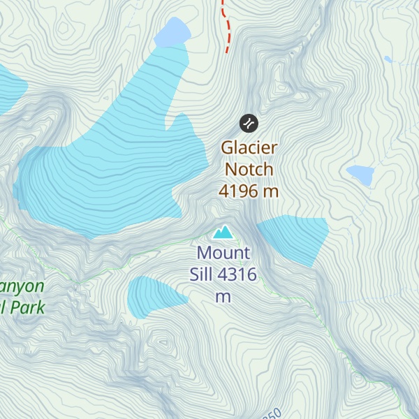 Map of Apex Peak