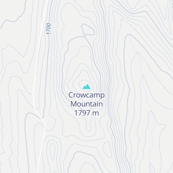 Map of Crowcamp Mountain