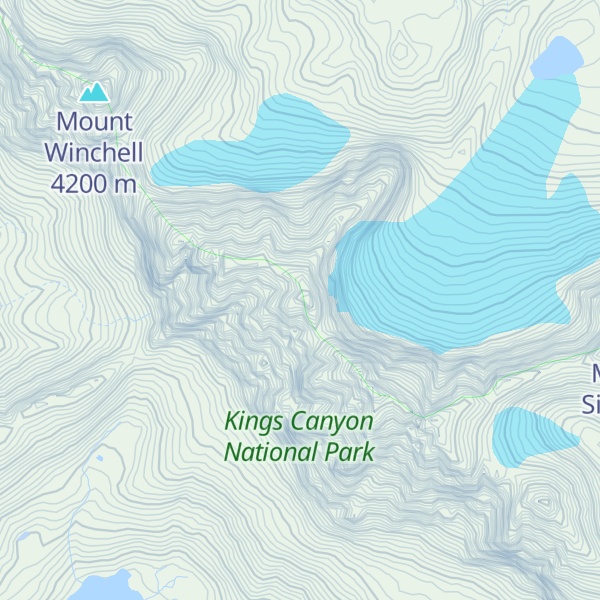 Map of Thunderbolt Peak