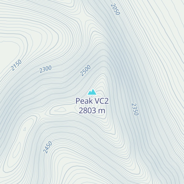 Map of Peak VC2