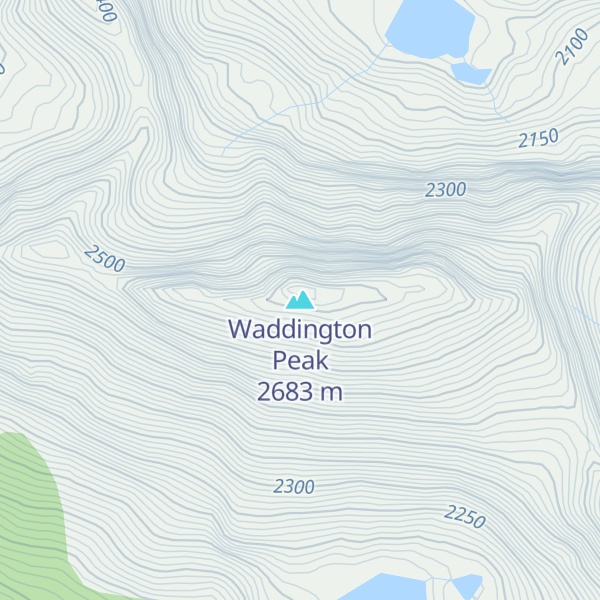 Map of Waddington Peak