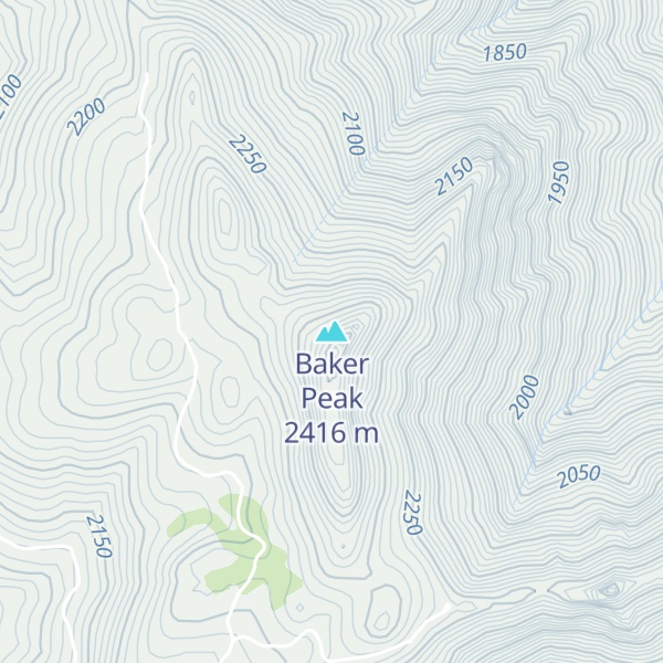 Map of Baker Peak