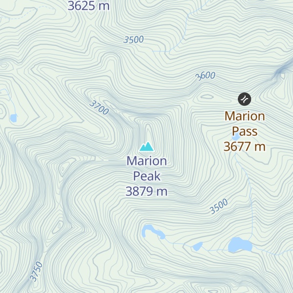 Map of Marion Peak