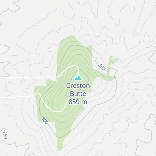 Map of Creston Butte